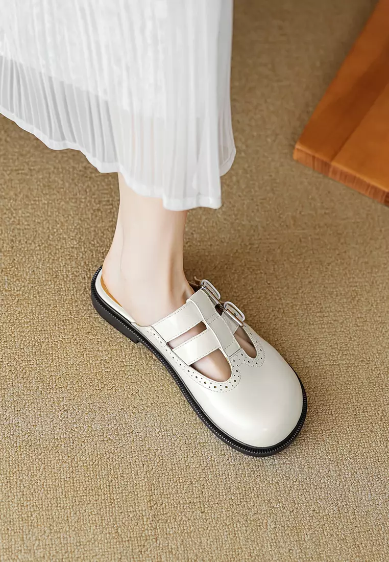 Double Strap Brogue Mules WW939-39