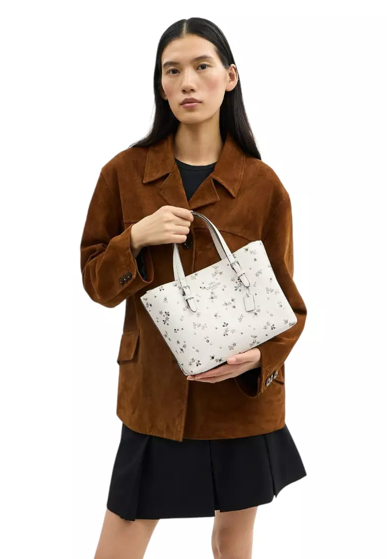 Mollie Tote 25 With Star Print - White