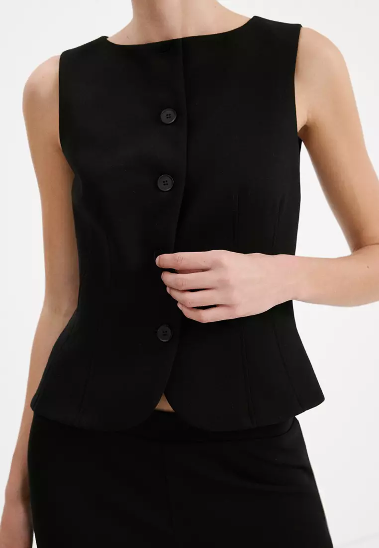 Suit Waistcoat With Buttons