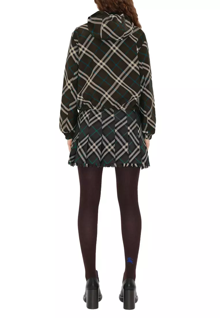 Women's Coat in Green Color Blocked 80926851
