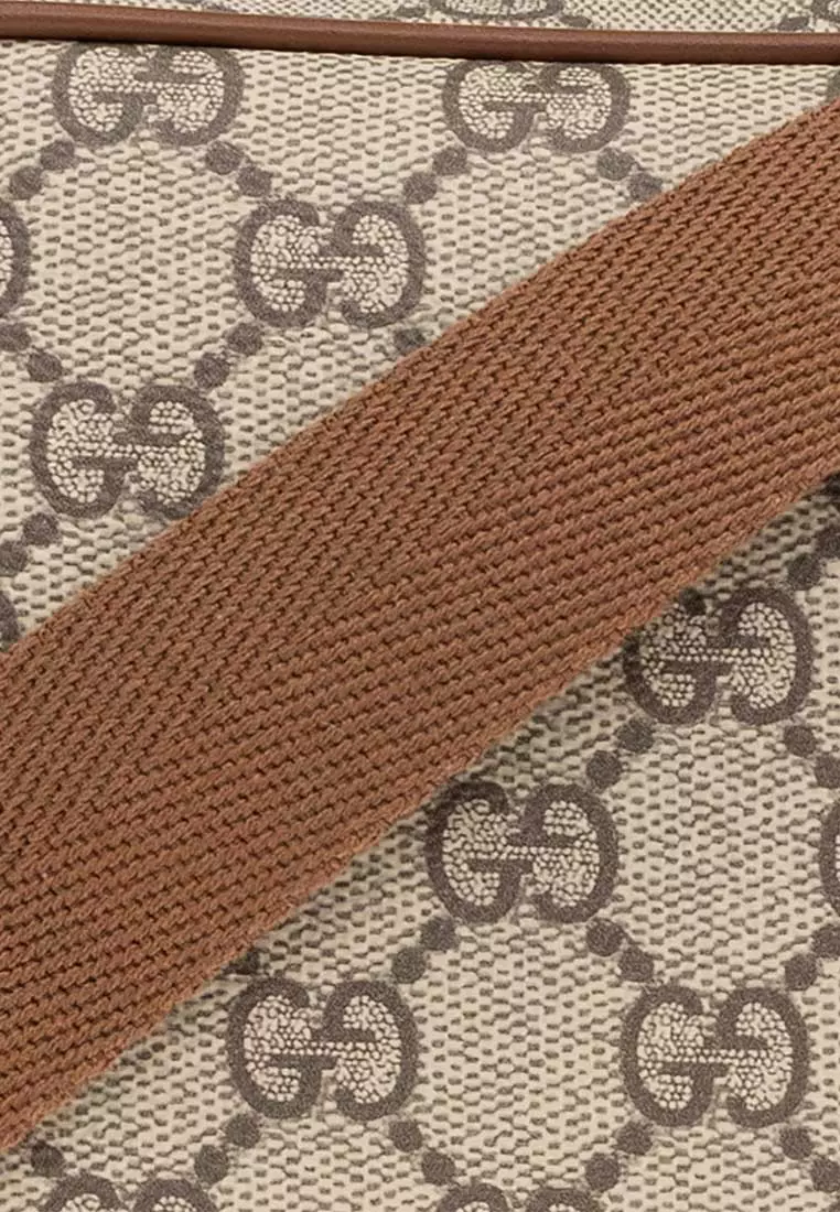 GG Supreme Canvas Unisex Mini Camera Crossbody Bag Brown 821216