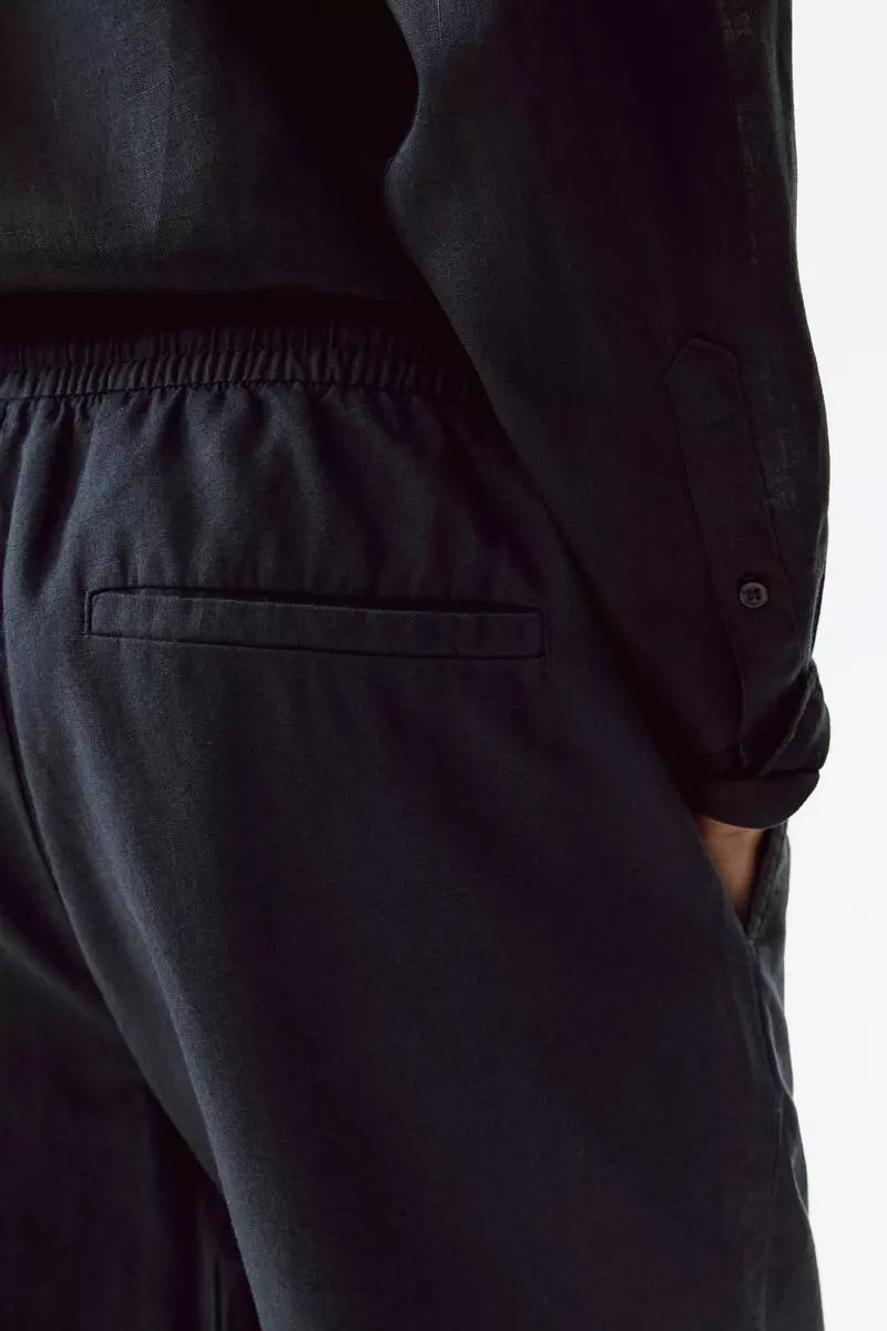 Regular Fit Linen-blend trousers