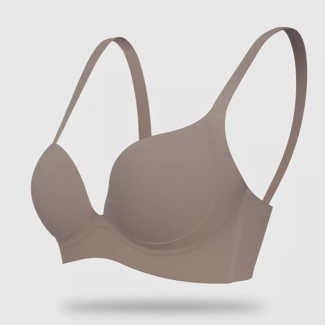 YOUHAVE BH Bra Push Up Premium Seamless Wanita Women Wireless Tanpa Kawat Busa Tebal 100262 - BROWN