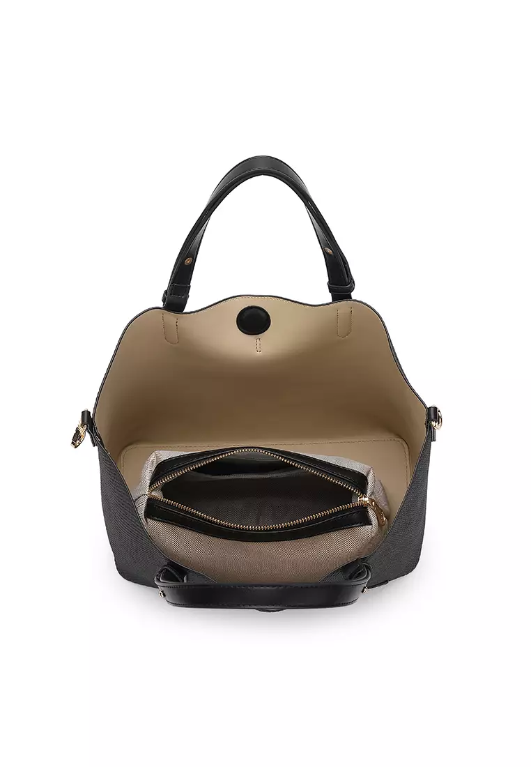 Women's Top Handle Bag / Sling Bag / Crossbody Bag / Shoulder Bag (Tas Tangan Wanita / Tas Selempang Wanita / Tas Bahu Wanita) - Hitam