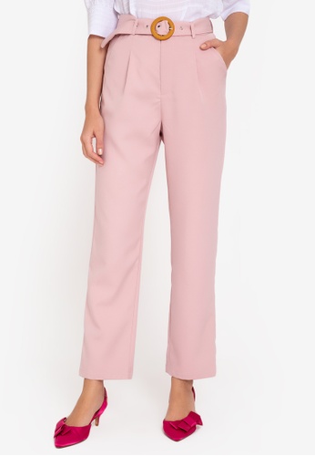 Pink tailored pants clearance