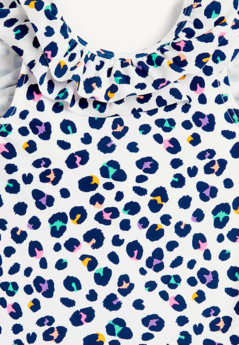 Leopard Print Frill Swimsuit