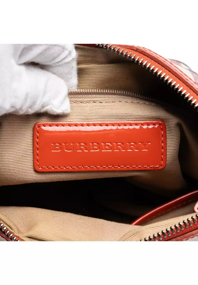 Pre-Loved Burberry Supernova Check Coated Canvas Dryden Crossbody