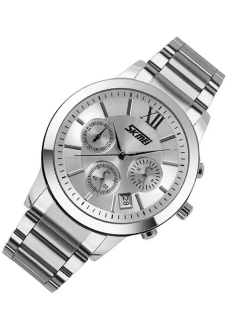 Jam Tangan Casual Analog Pria Waterproof 30m Strap Tali Material Stainless KO84 ORIGINAL