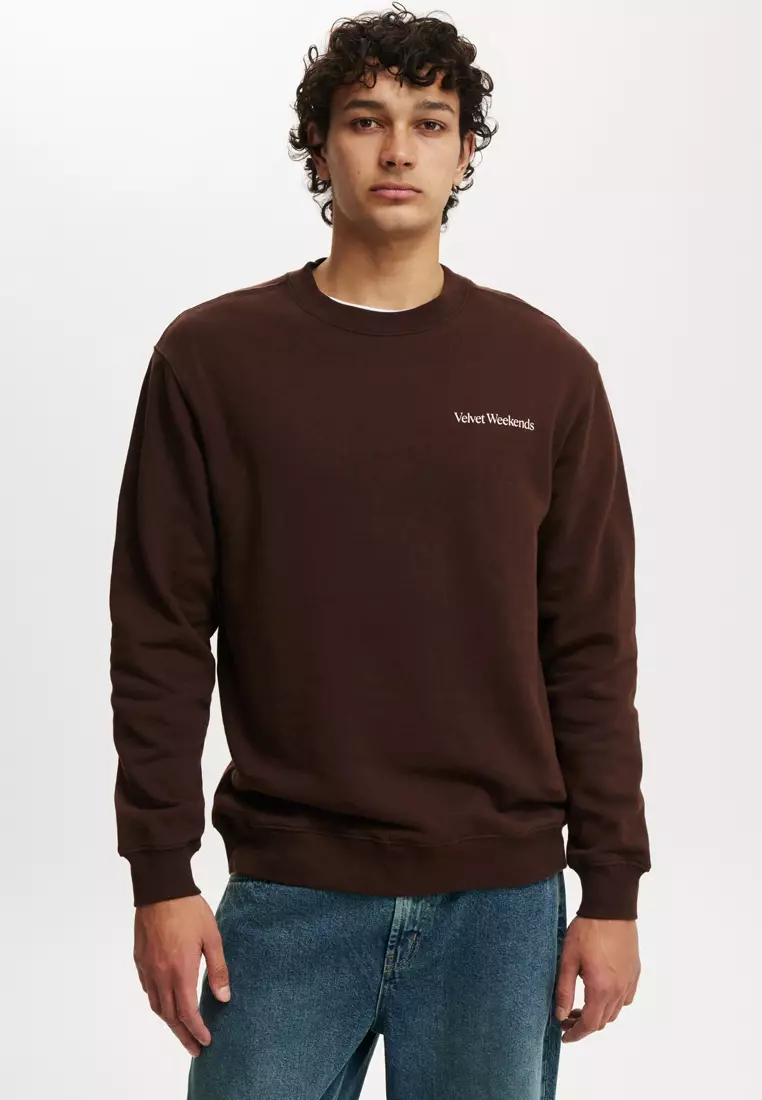 Graphic Crew Sweatshirt Cotton On Pullover Graphic Crew Neck Jual