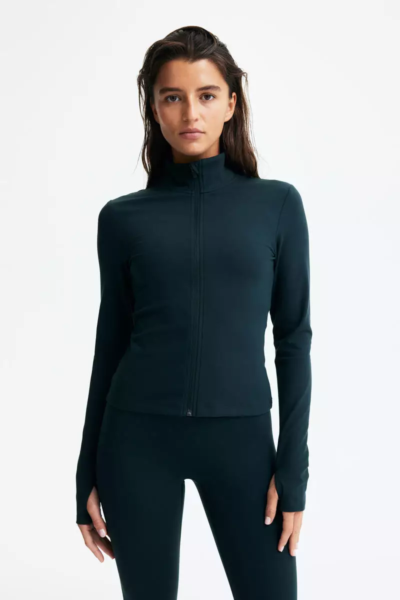 Zip-through sports jacket with SoftMove™