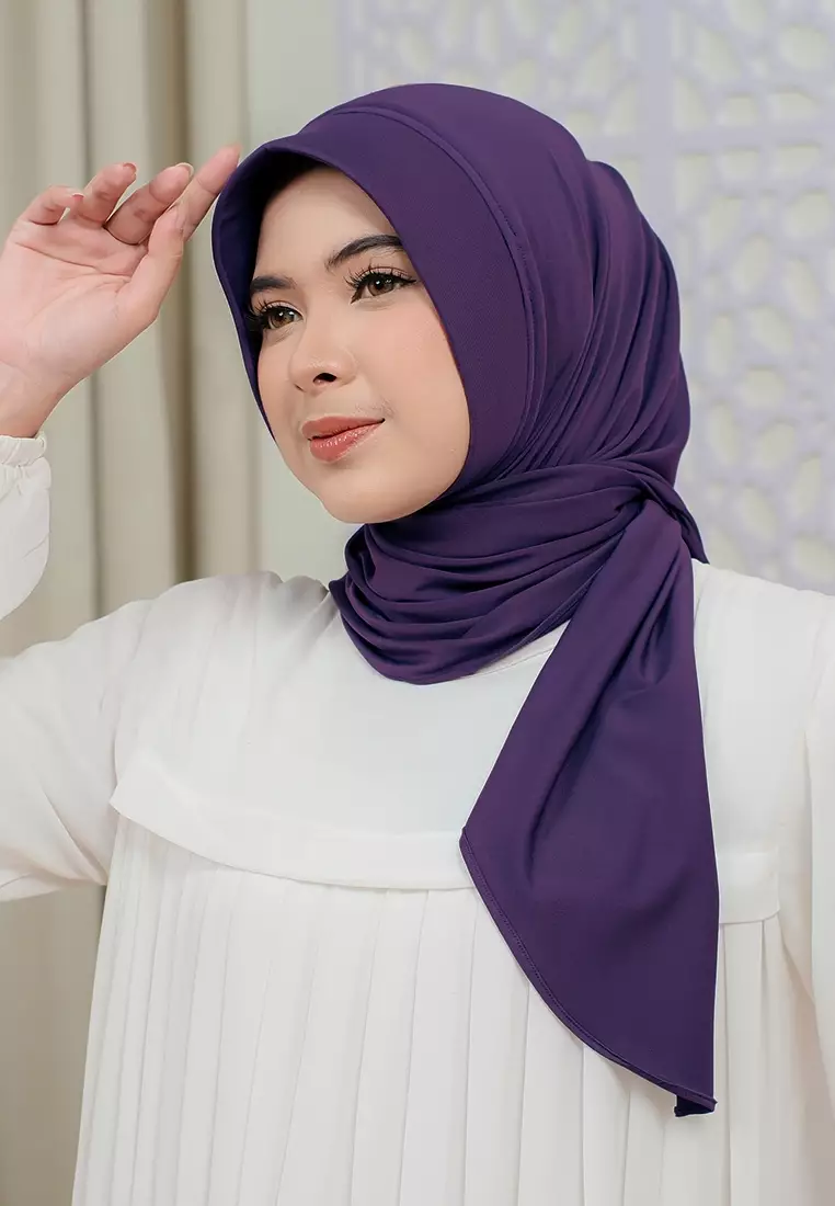 HIJAB INSTAN SOFTPAD AMEENA - PLUM