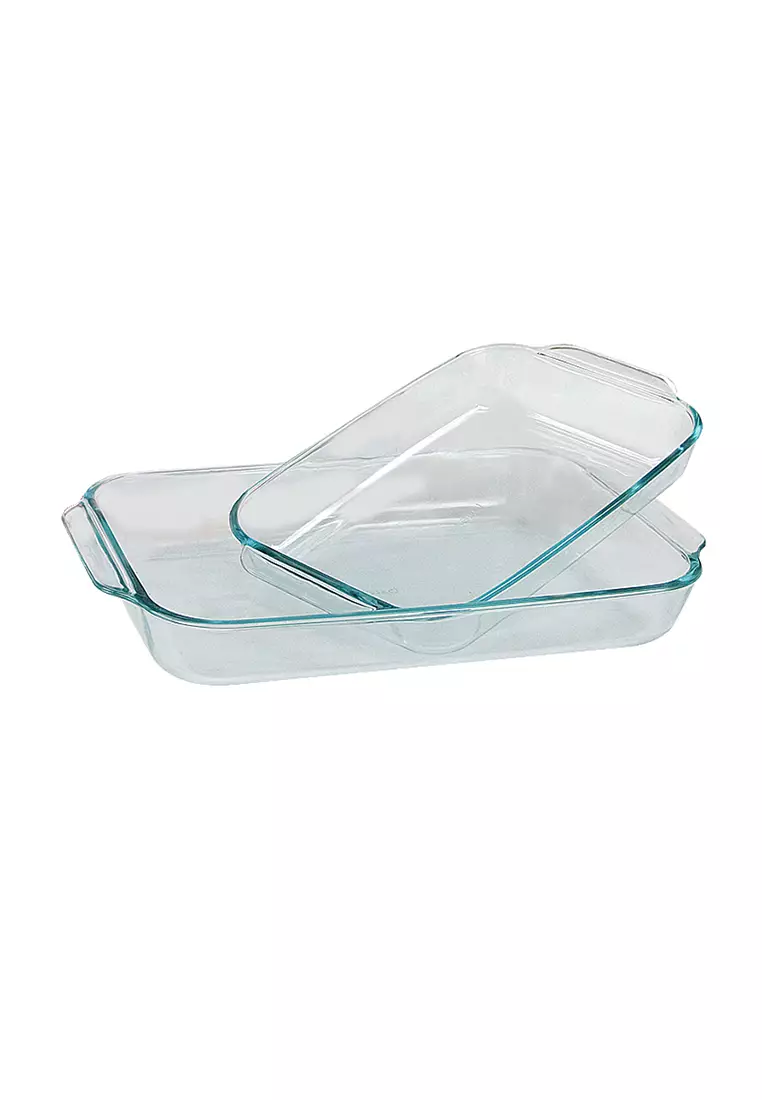 Buy Pyrex 2pc Value Pack 2qt/1.9L And 3qt/2.85L Oblong Dish 2024