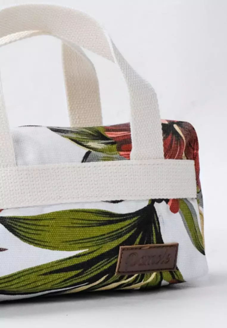 Pamole Pouch Kosmetik Bahan Kanvas Penutup Resleting - PMU Trop Merah