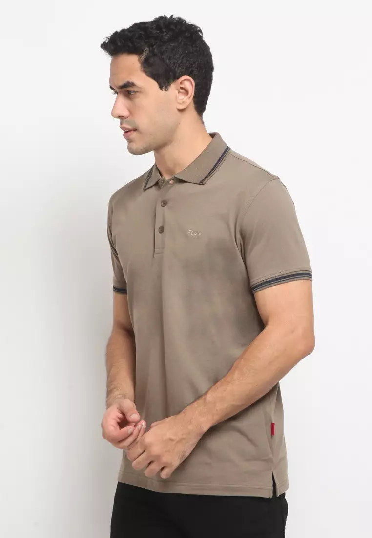 POLICE Polo Shirt Krah Stripes Pria 207200231