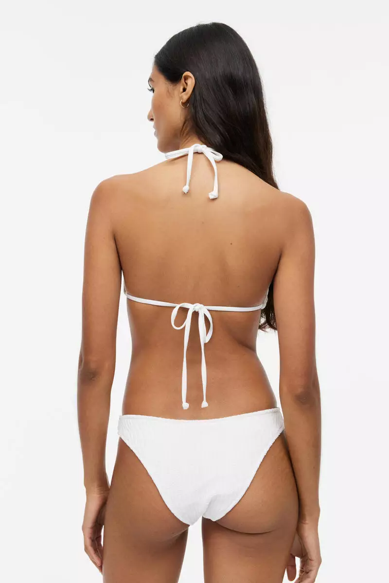 White high discount neck bikini top