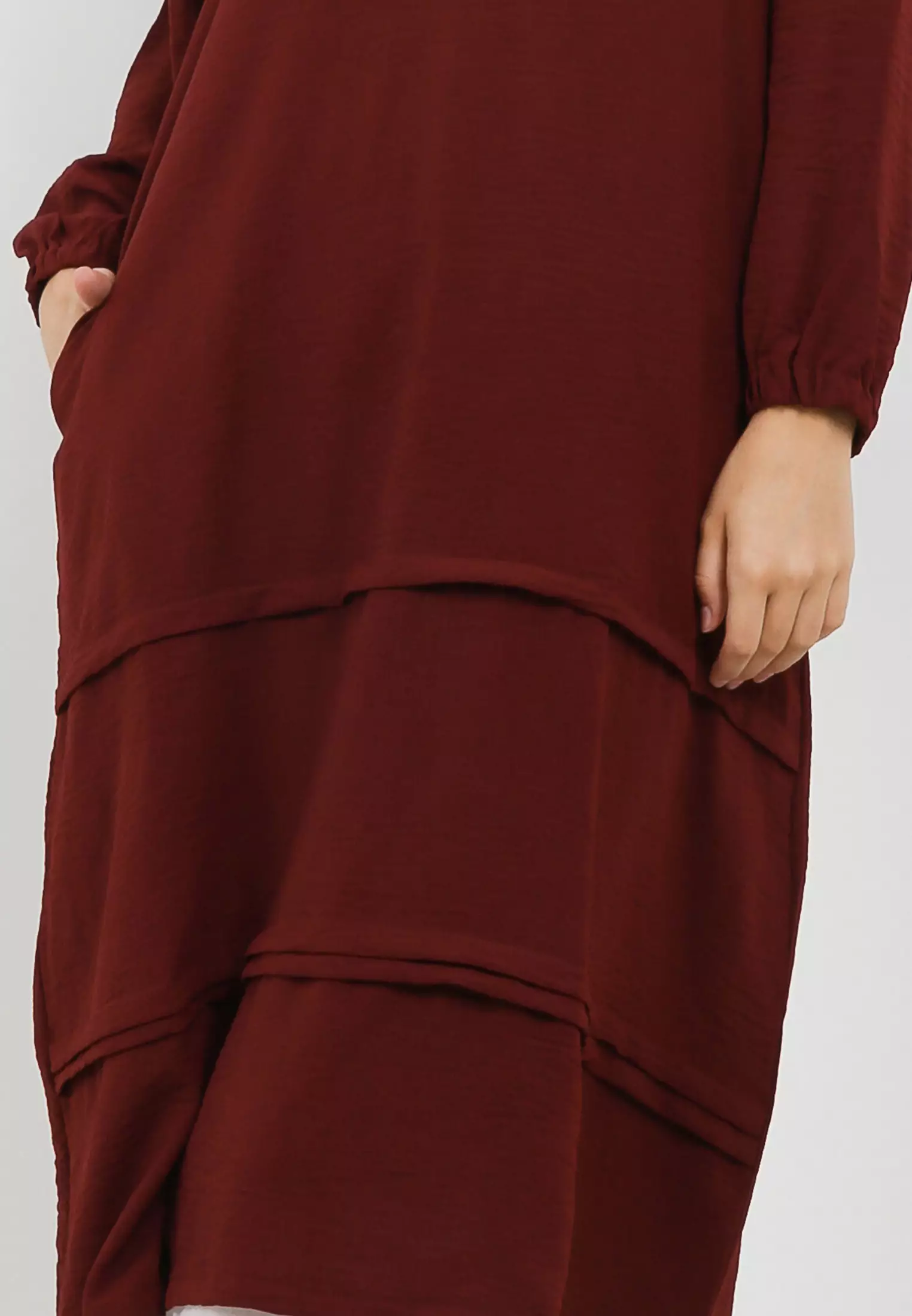 MFMW Bestye Midi Dress Maroon