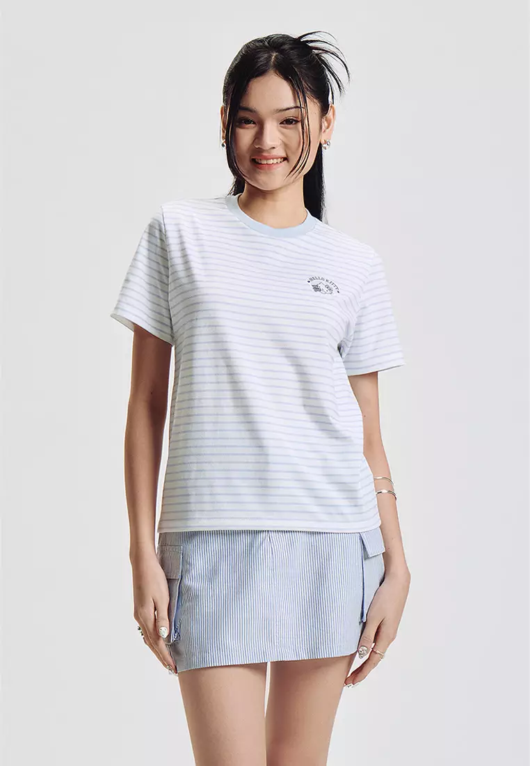  Hello Kitty Striped Relaxed T-shirt