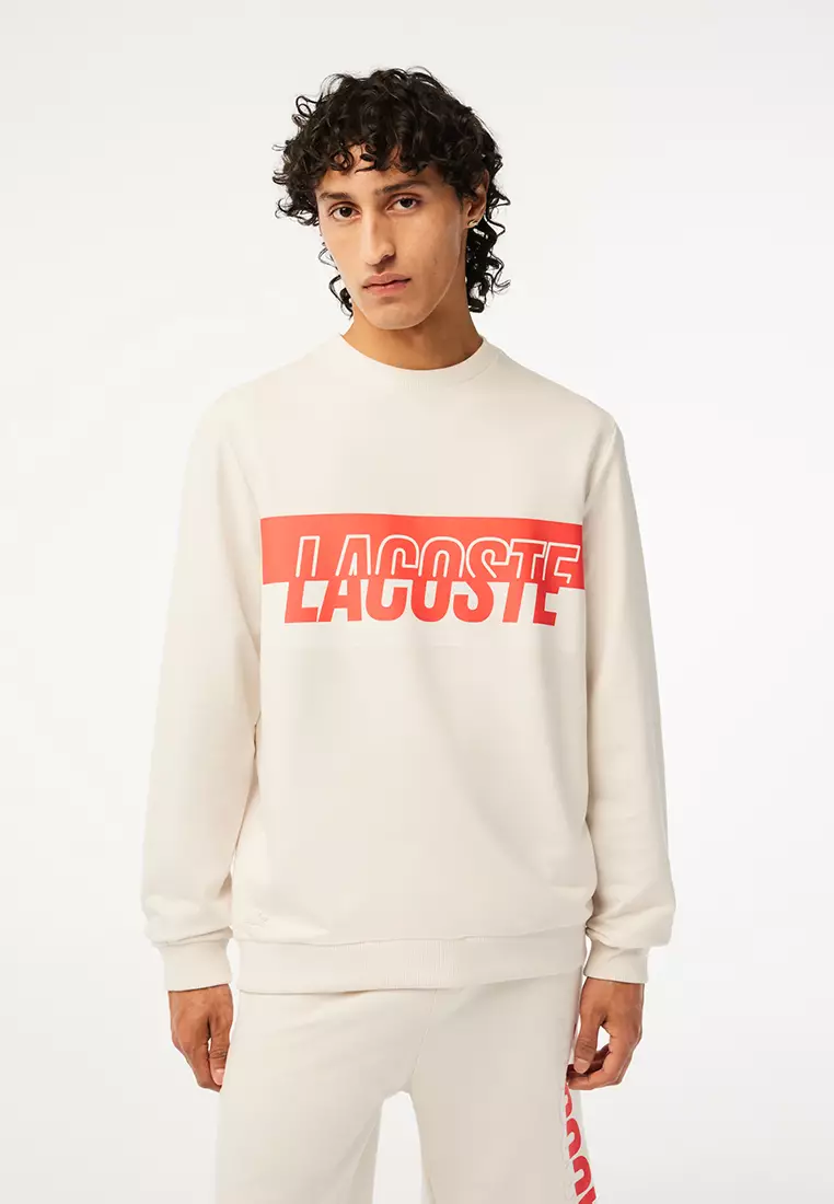 Buy Lacoste Men s Contrast Logo Print Fleece Sweatshirt 2024