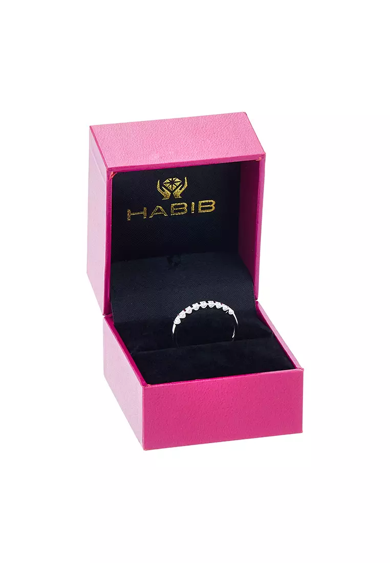 HABIB Princess Diamond Ring in 375/9K White Gold 265810123