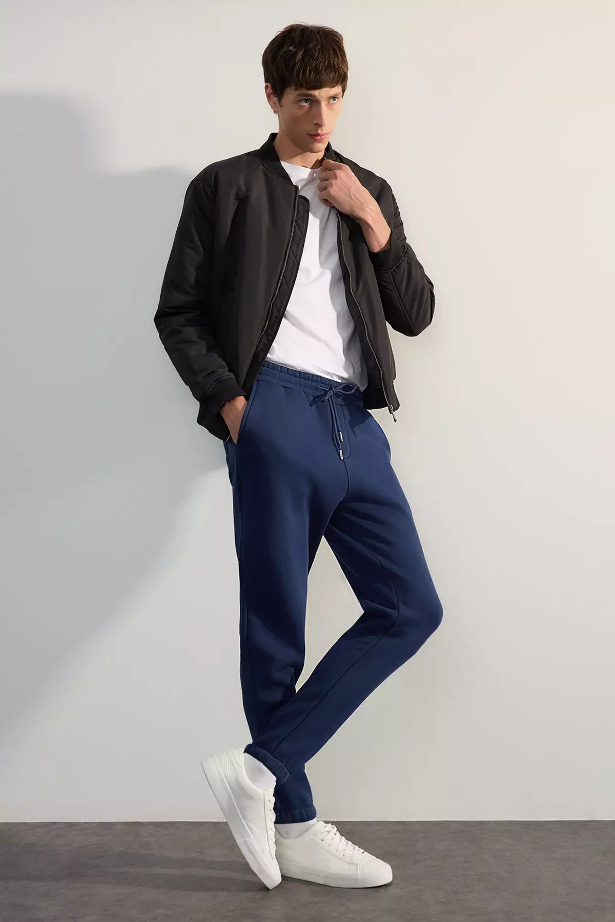 Indigo Unisex Regular/Normal Cut Leg Elasticated Polar Fleece/Warm Sweatpants