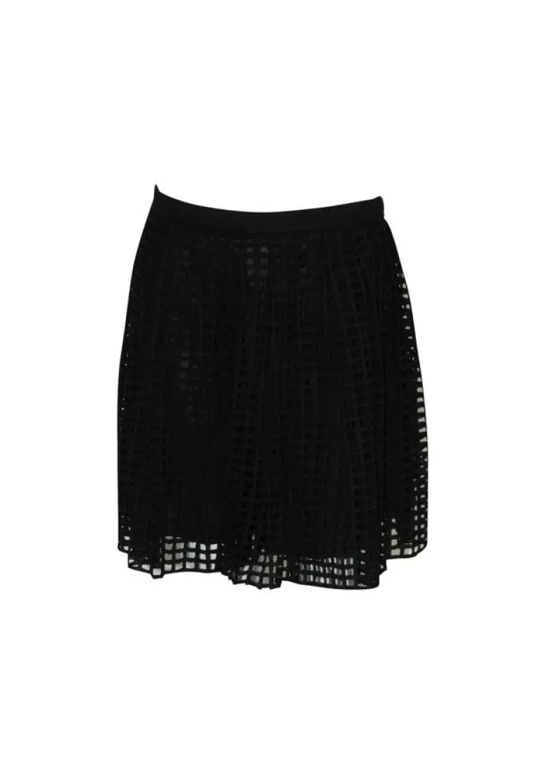 Black a on sale line lace skirt