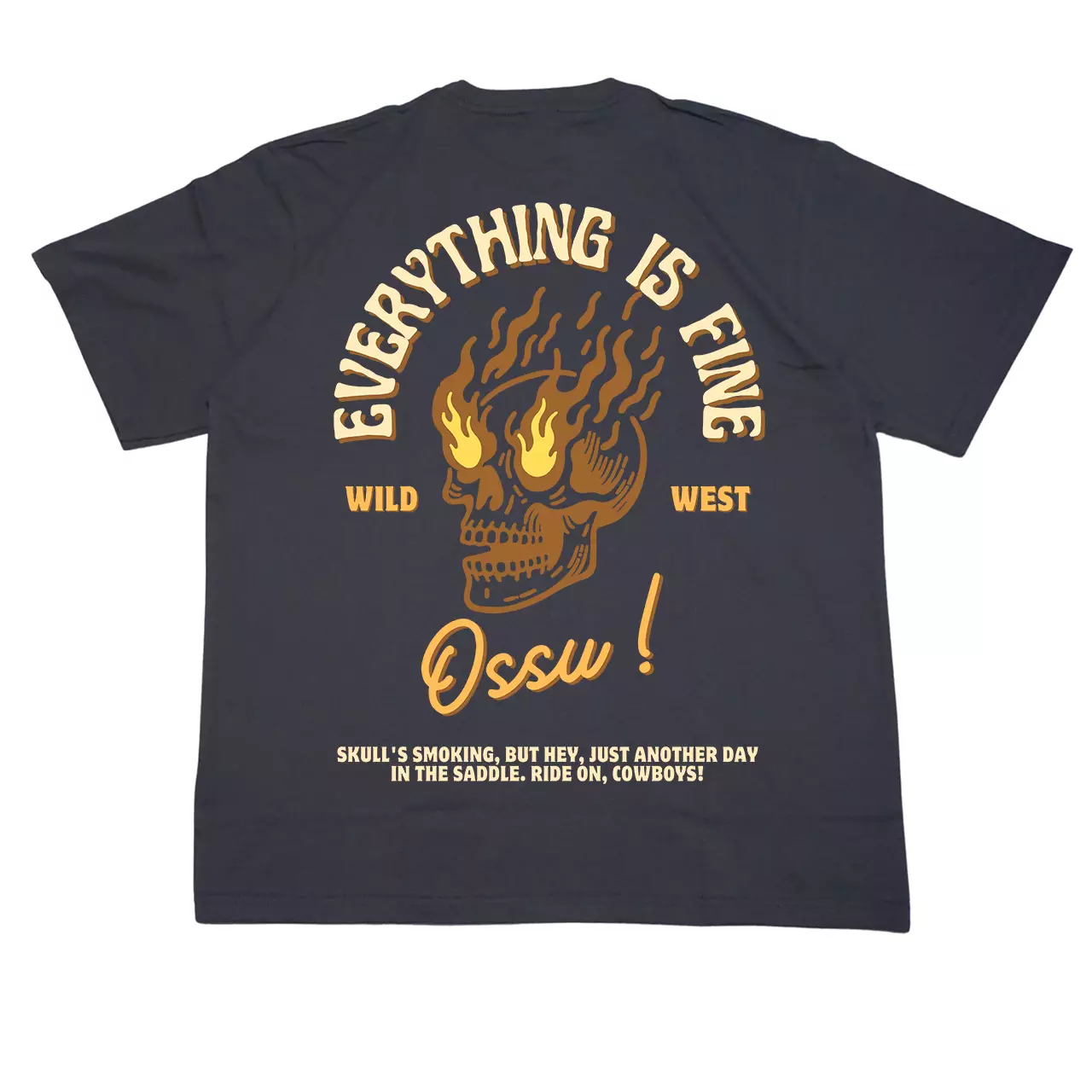 Ossu Everything Is Fine Grey Tshirt