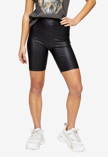 Jual Topshop Petite Black Wet Look Cycling Shorts Original Zalora Indonesia