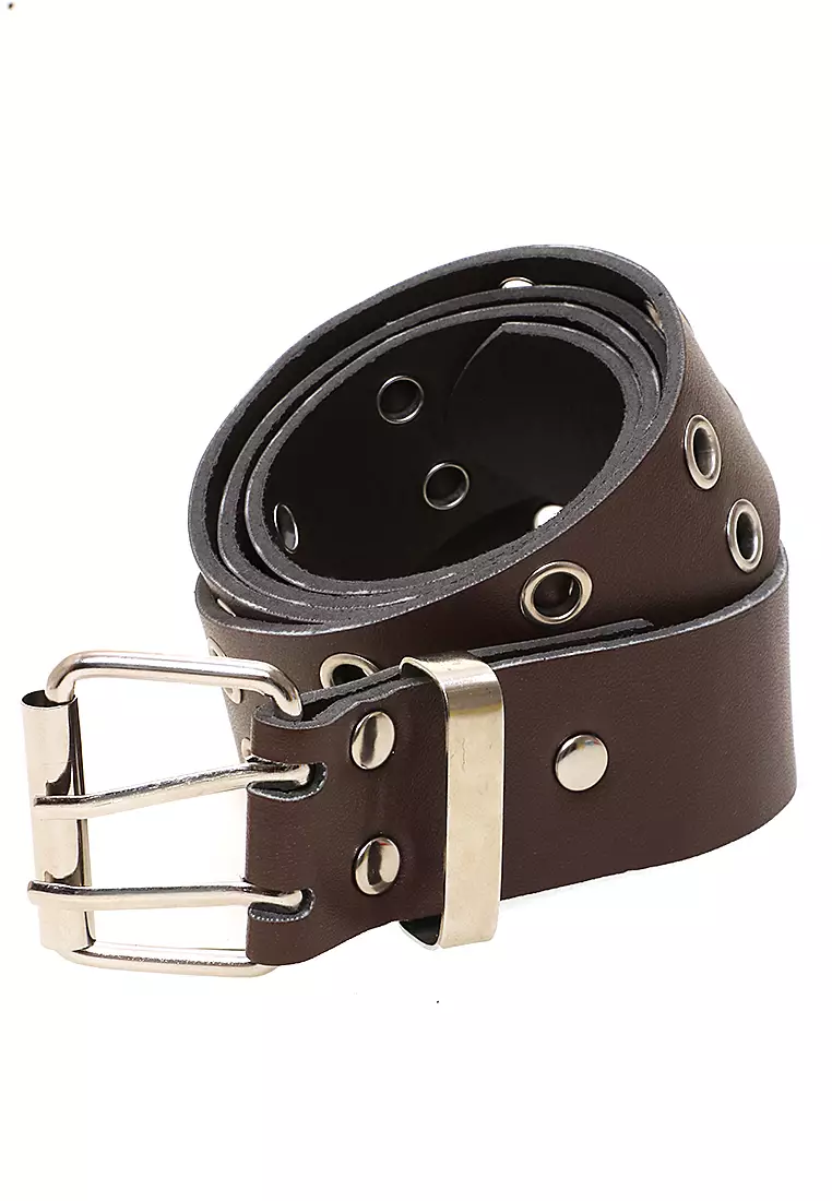 Fern Ikat Pinggang Wanita Casual Stylish Design Elegan Comfortable Material Leather ORIGINAL - Brown