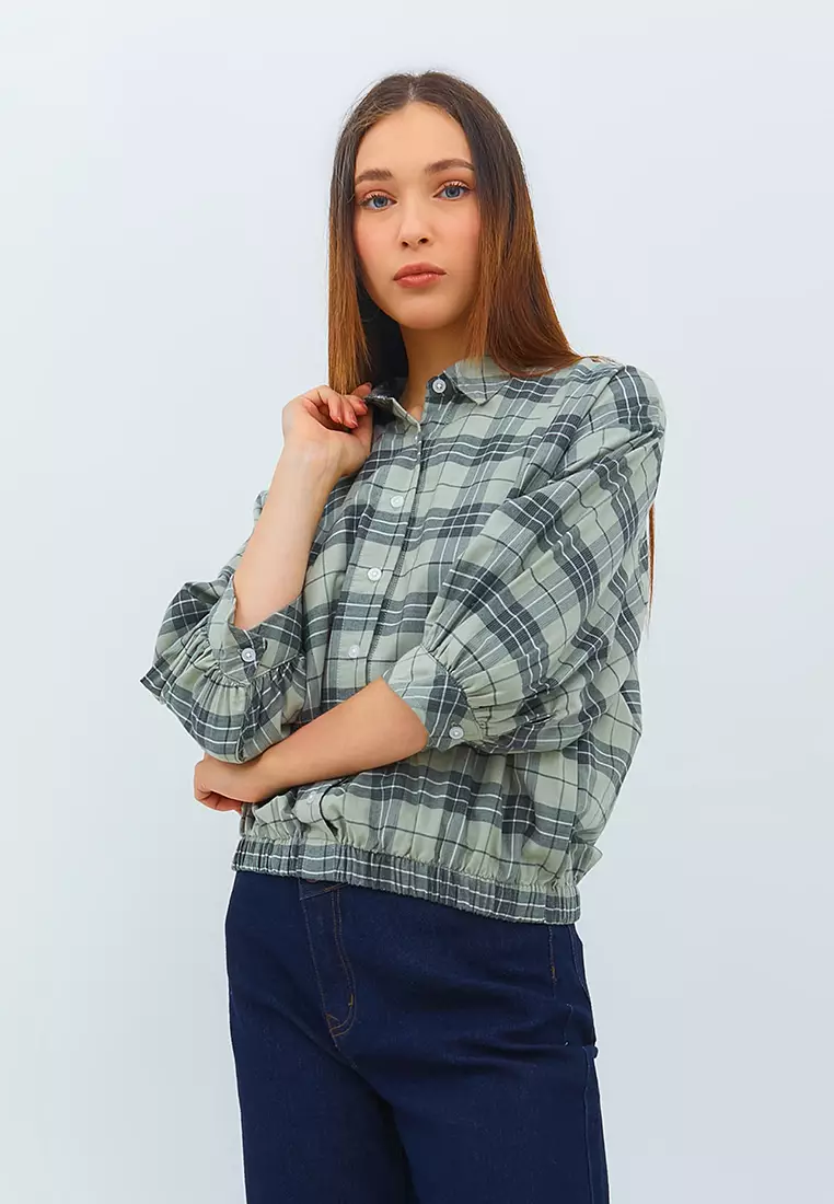 Carvil Kemeja Wanita Daelyn-GRN