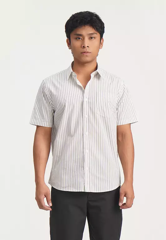 Dress Code Regular Fit Short Sleeves Striped Shirt