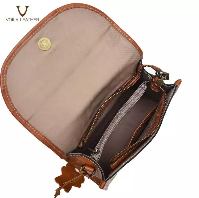 VOILA LEATHER Tas Selempang Wanita Kulit Asli Genuine Leather Sling Bag STELLA Havana