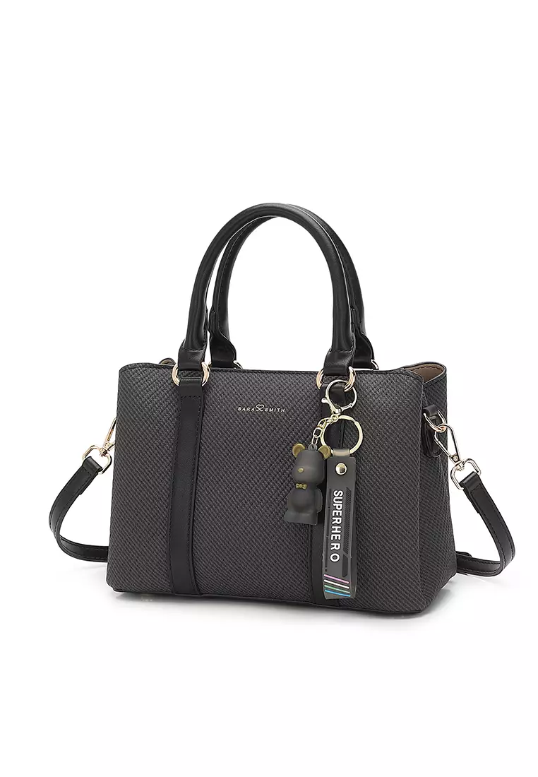 Women's Top Handle Bag / Sling Bag / Crossbody Bag / Shoulder Bag (Tas Tangan Wanita / Tas Selempang Wanita / Tas Bahu Wanita) - Hitam