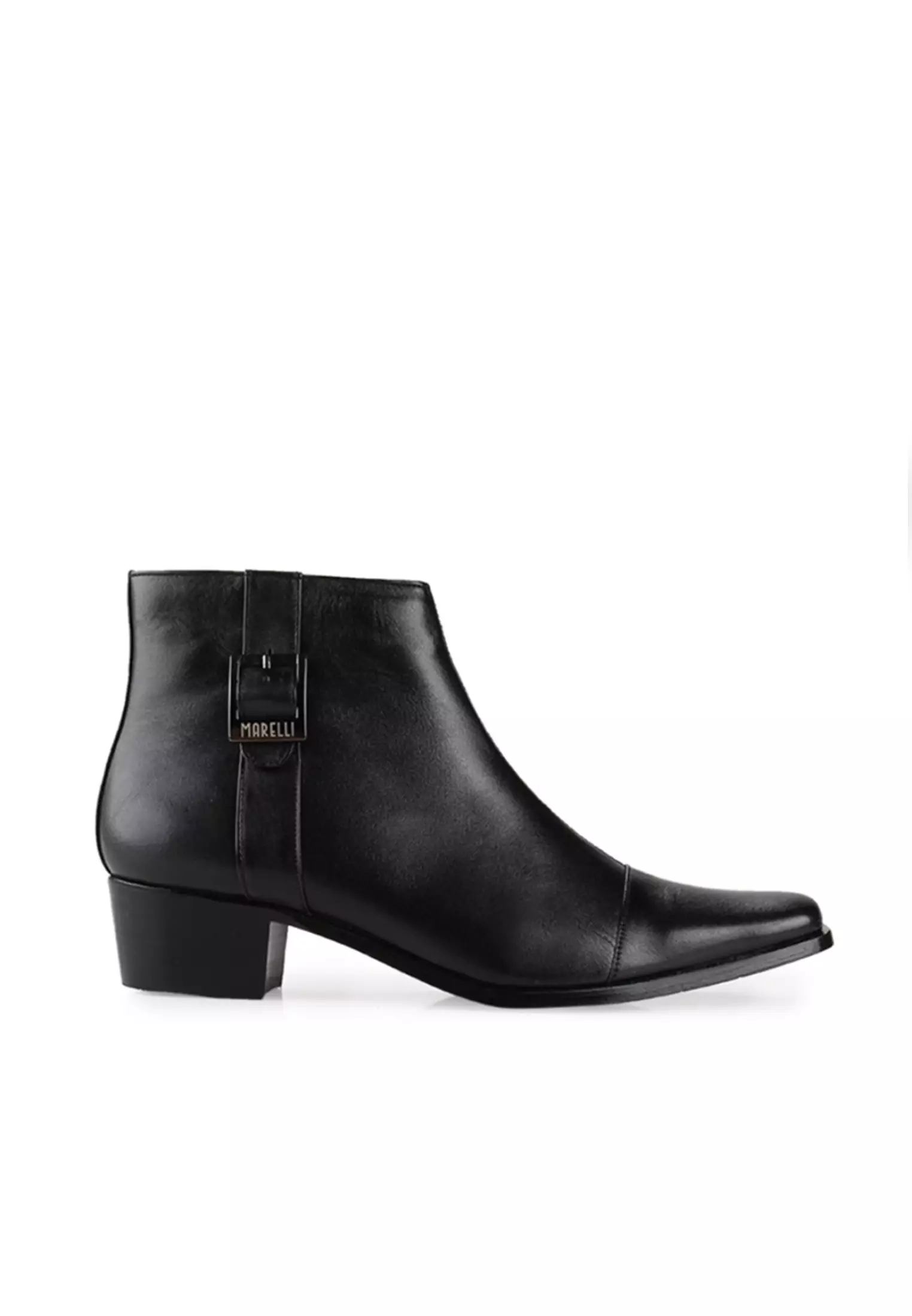 Sonya Sepatu zipper Ankle boots Wanita guinine leather