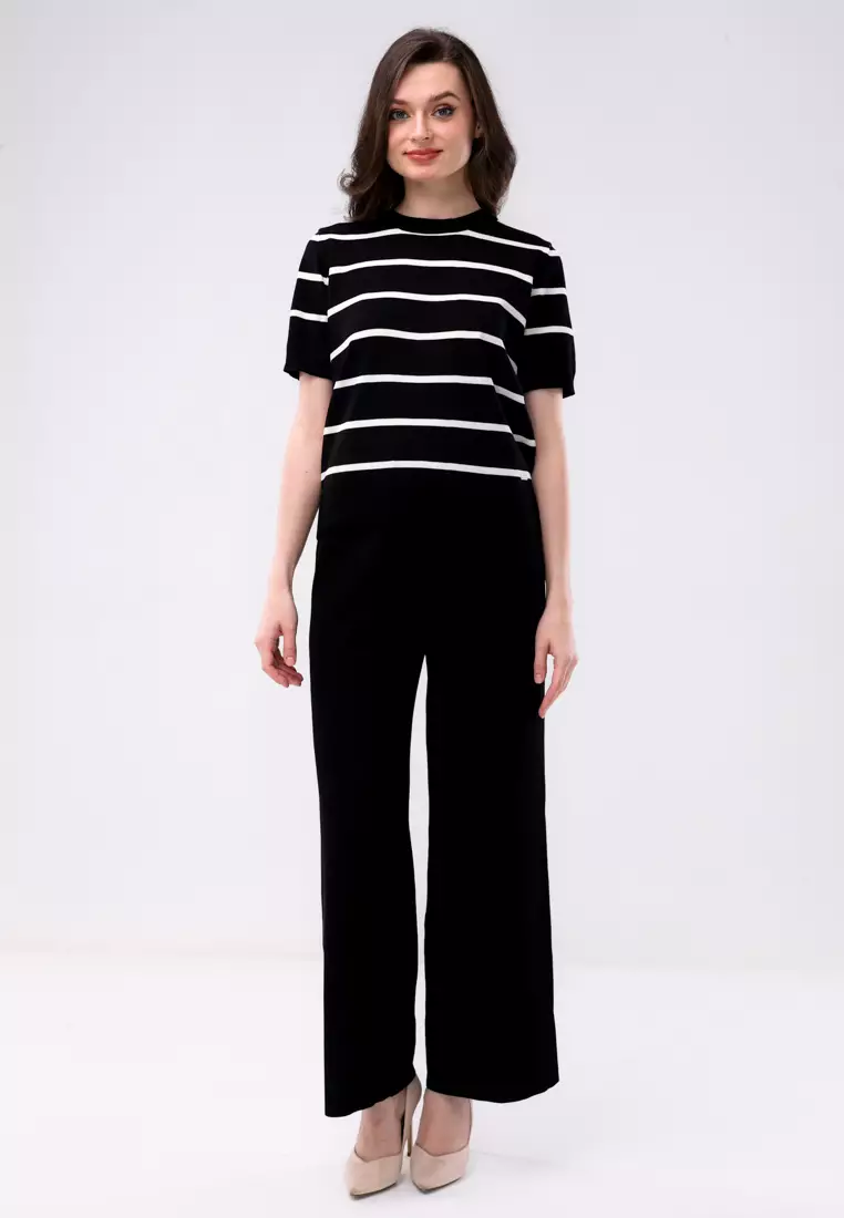 Ladies Knitted 2 In 1 Blouse & Pants