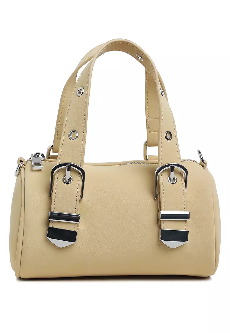 Mini Cylinder Hand Bag In Nude