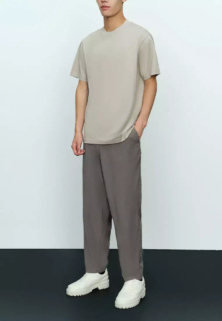 Versatile Round Neck Cotton Short-sleeved T-shirt