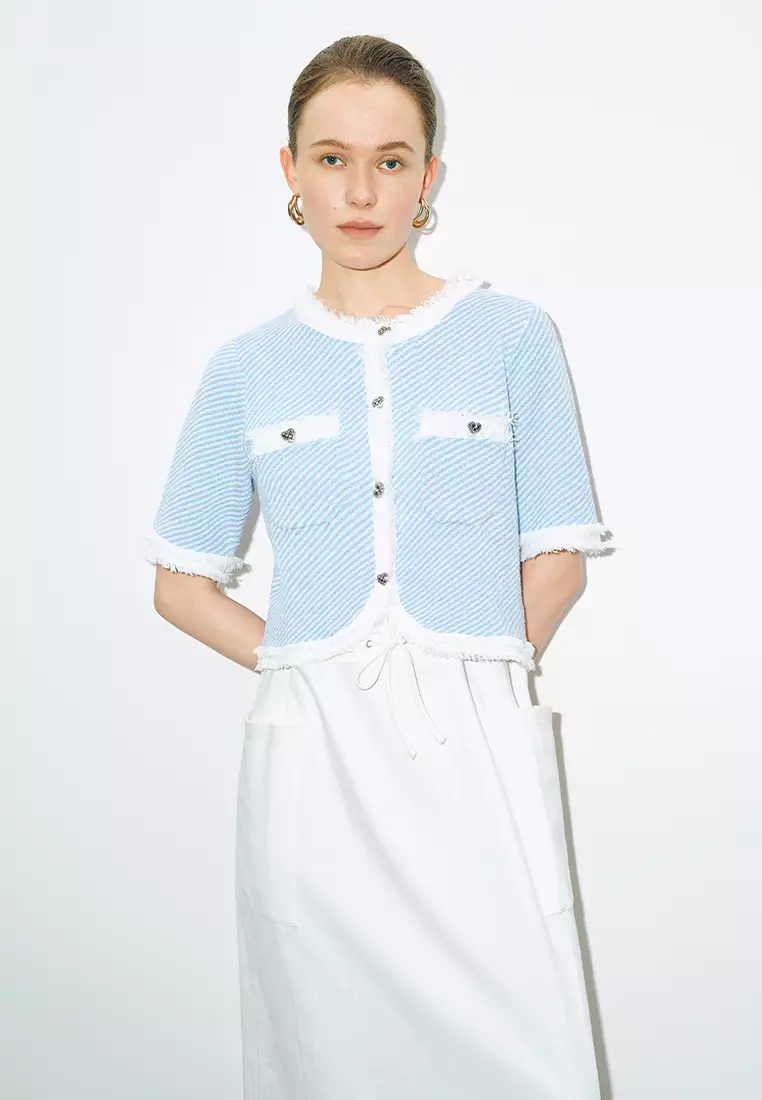 Tweed Short Sleeve Cardigan