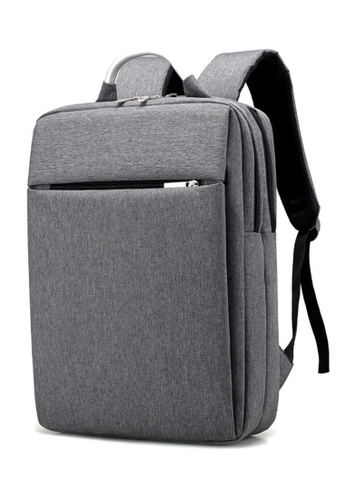 Jackbox grey Korean Premium Stylish Professional Business Laptop Backpack 527 (Grey) JA762AC0S97BMY_1