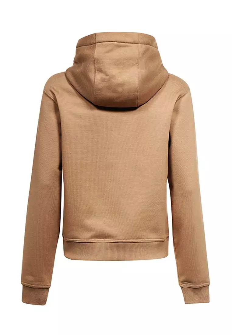 Logo Printed Hoodie in Camel