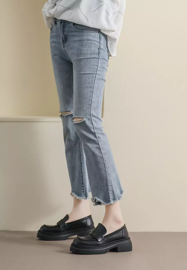 厚底超纖皮便士樂福鞋 WW969-1