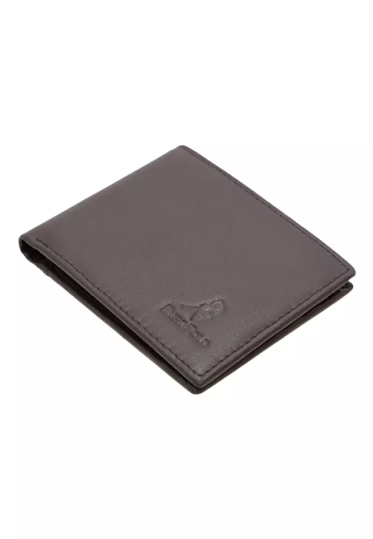 Men's Grain Leather RFID Minimalist Slim Bifold Wallet EWB 40362