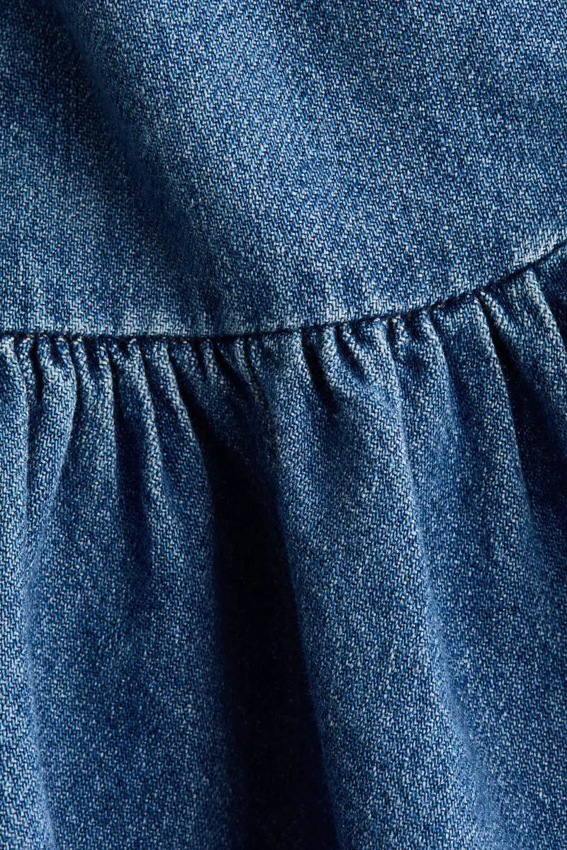 Flared denim skirt