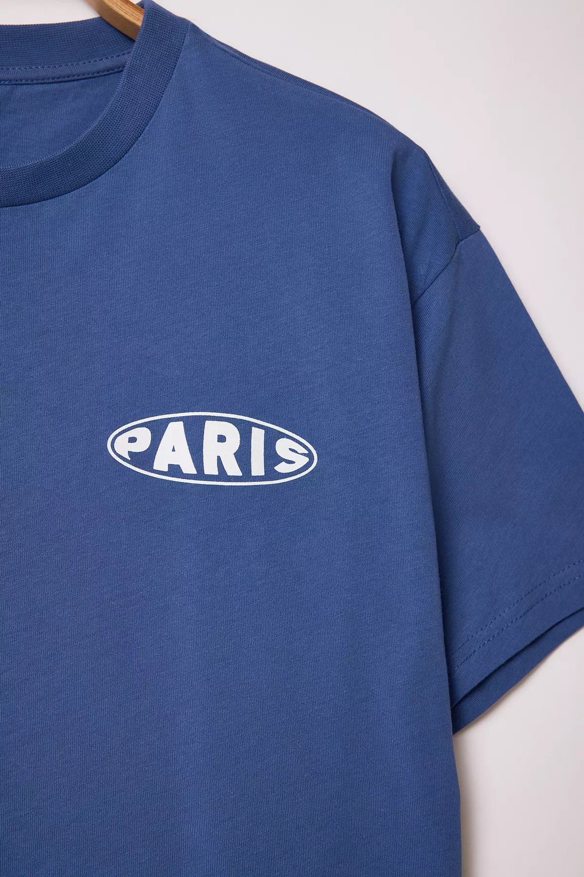 Indigo printed 100% Cotton Premium Oversize/Wide Pattern Crew Neck Knitted T-Shirt TWOSS23TS00040