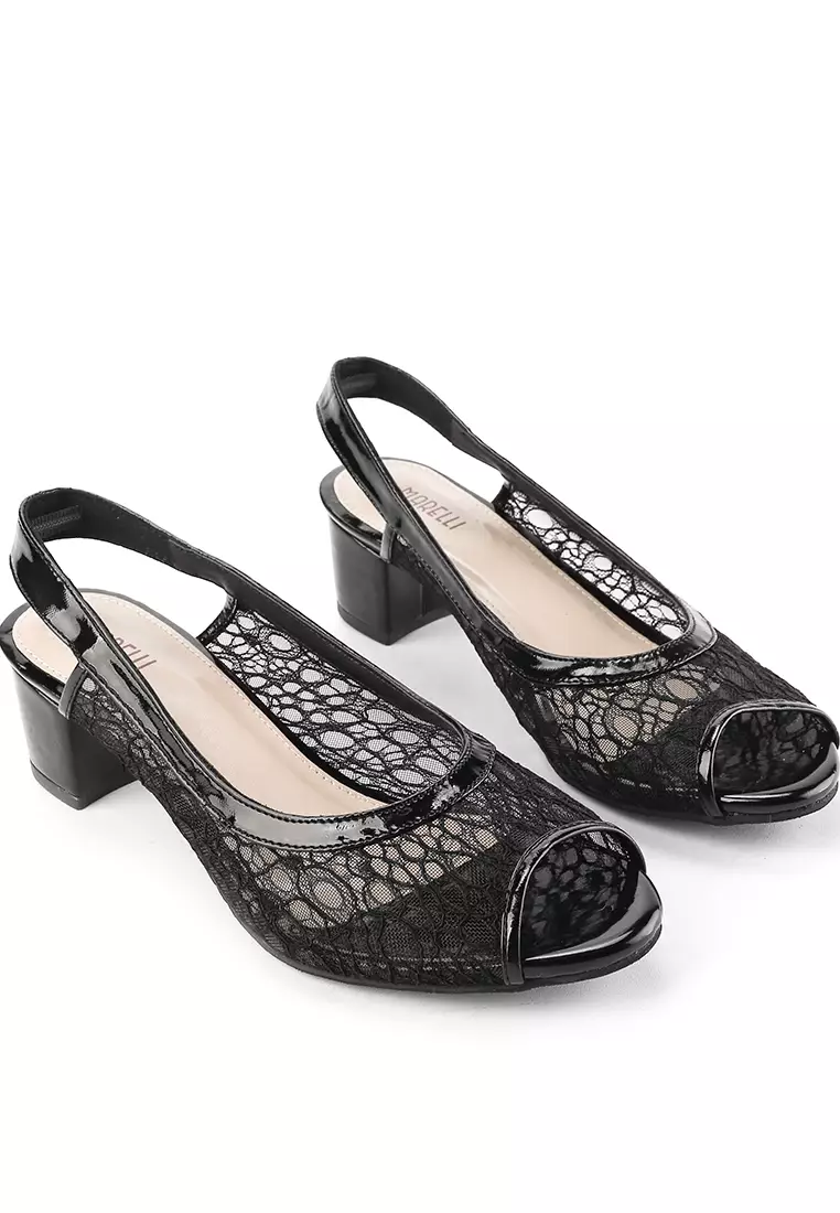 Beatrix Sepatu Sandal Wanita Mesh Hak Tahu 5  cm
