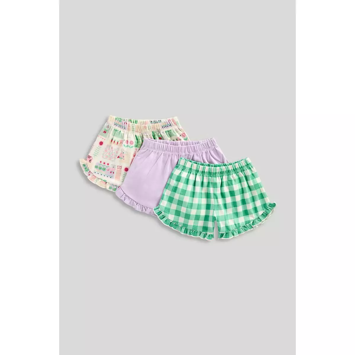 Mothercare Shorts - 3 Pack - Celana Pendek Bayi Perempuan (Ungu)