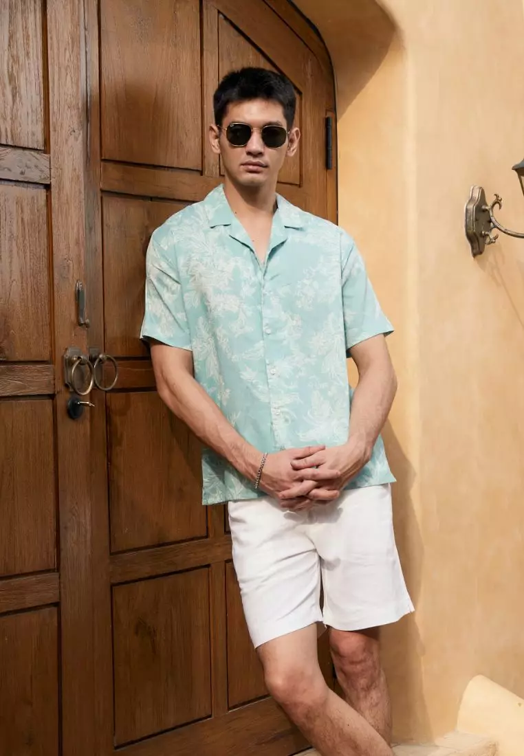 Boracay Celana Pendek Linen Pria Putih | Linen Short Pants Men White