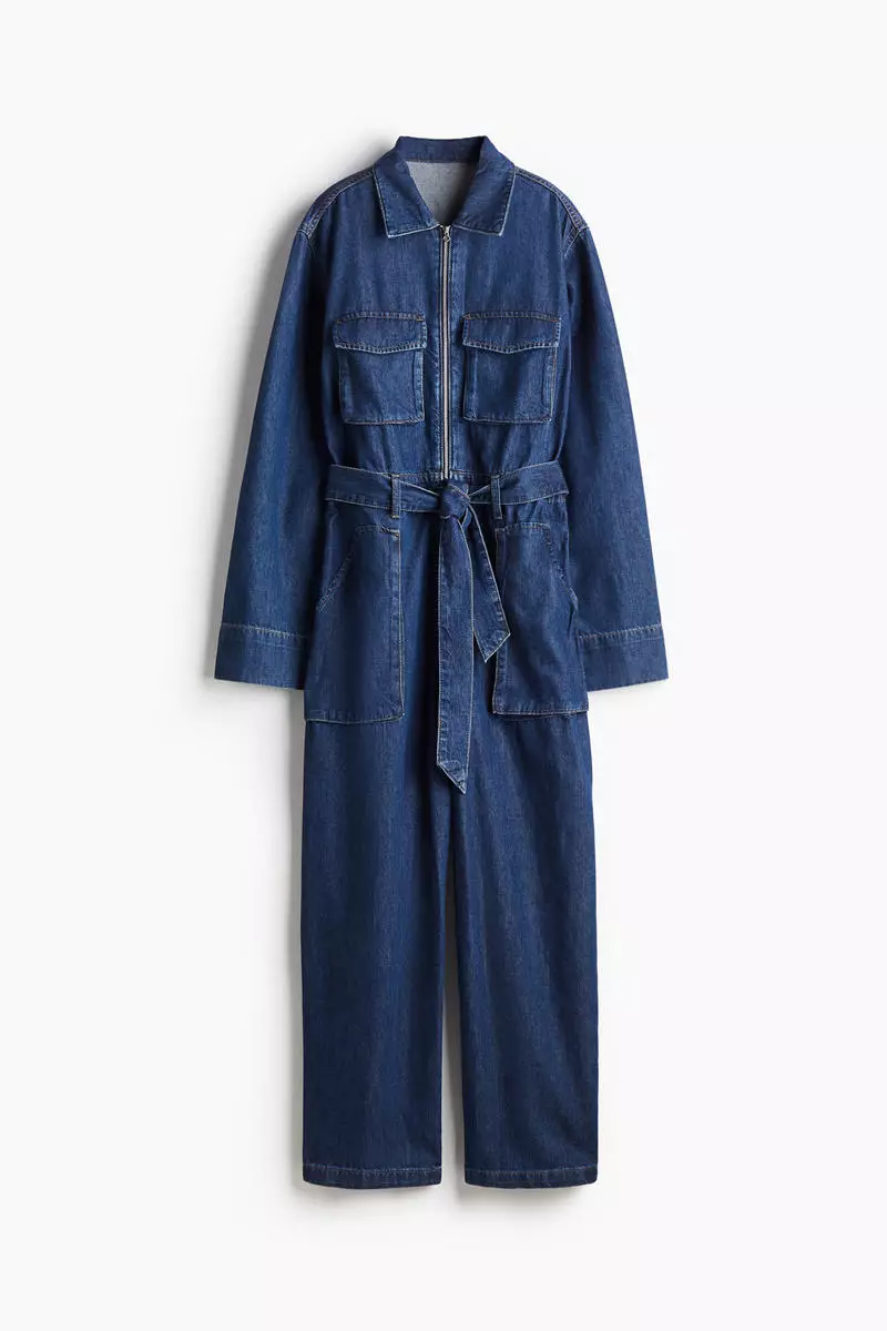 H&m boiler suit denim on sale