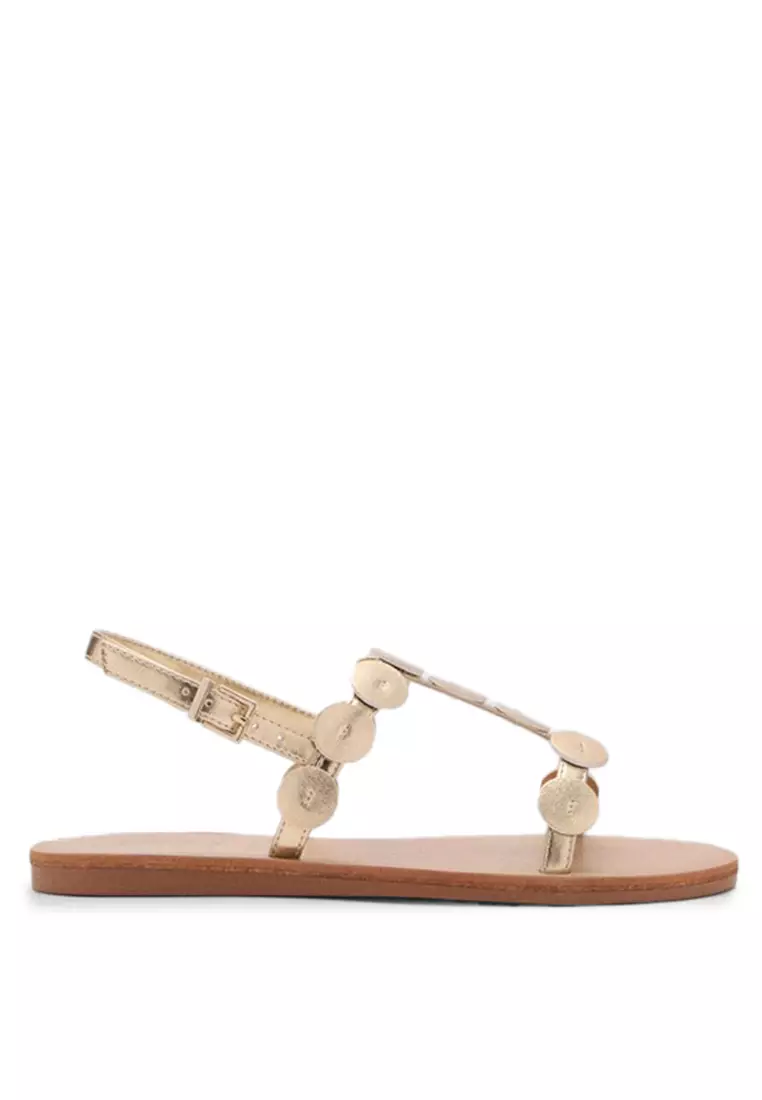 Discount on MANGO KIDS  shoes - SKU: Metallic Sandals With Decorative Coins