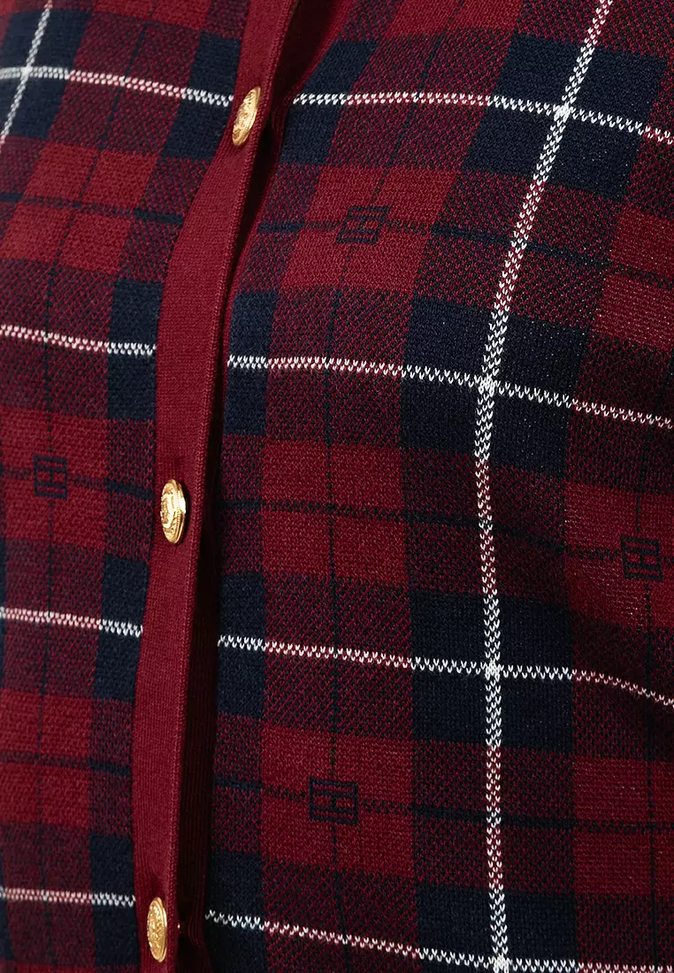 Tartan Flag Jacquard Cardigan - Tommy Mainline