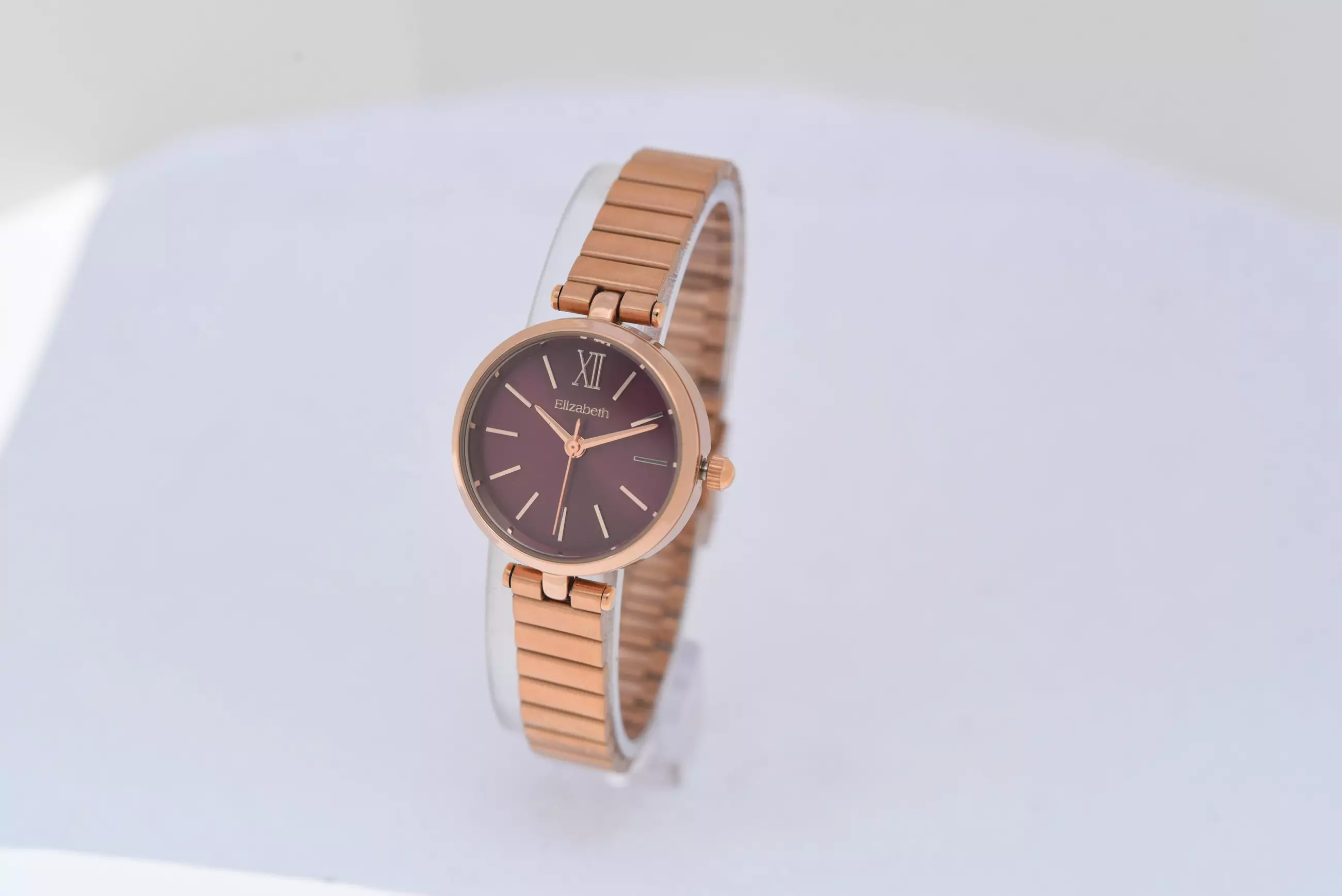 Jam Tangan Wanita - Elizabeth | Chain Strap 2203-0677 | Rose-Coffee